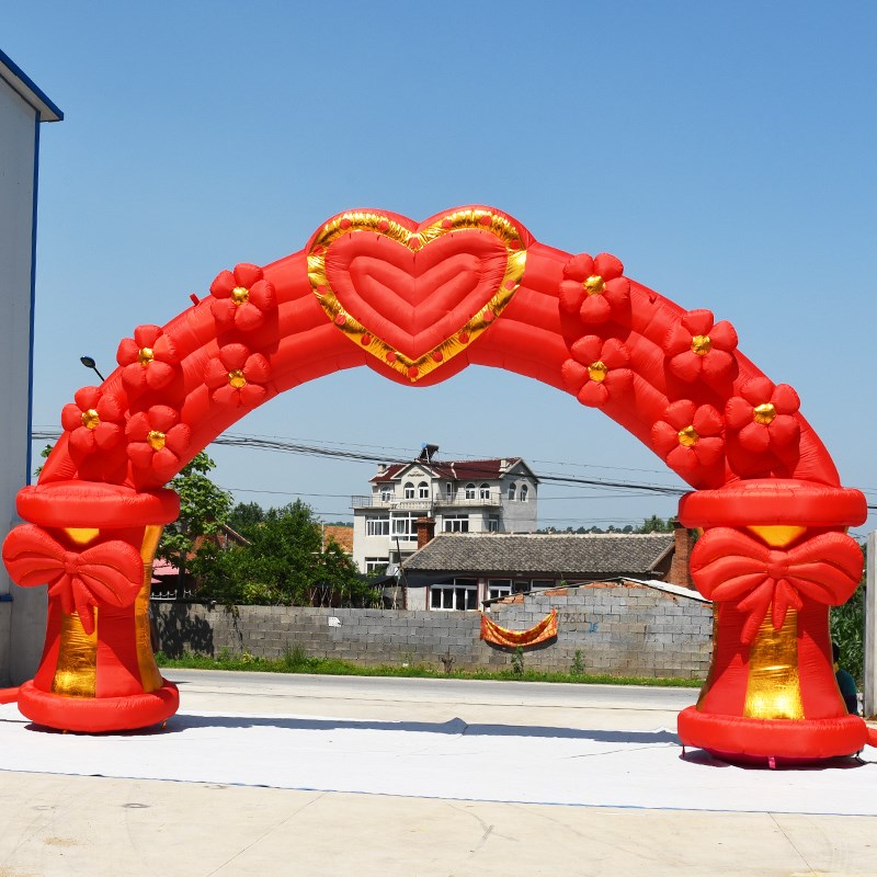 北京红色爱心充气拱门