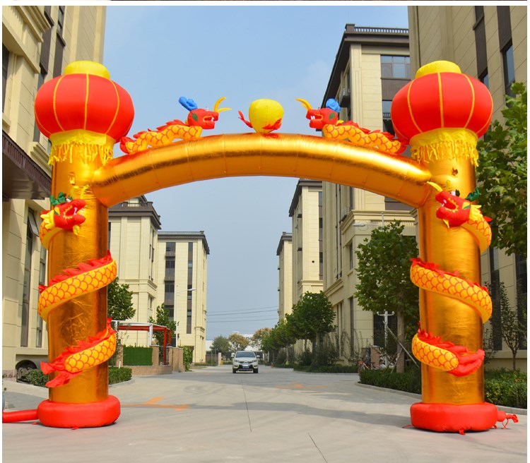 北京灯笼柱拱门金色